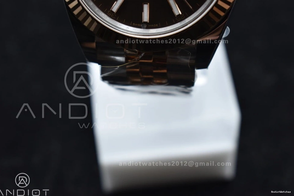 904L DateJust on Stick 41 Edition 126333 606 VR Best Clean SS Bracelet Jubilee 1:1 Steel RG Brown Breathable Dial 0113